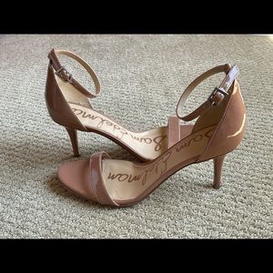 Sam Edelman Strappy Patent Nude Heels